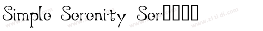 Simple Serenity Ser字体转换